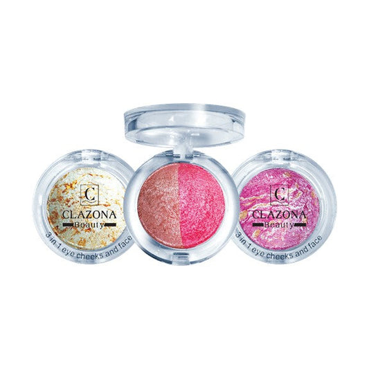 Clazona Baked Terracotta Powder Single 3in1 eyeshade, highlighter, blush ON