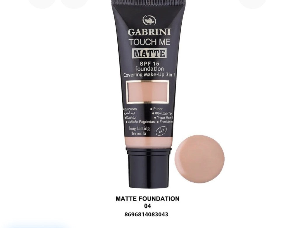 Gabrini Touch Me Matte Foundation with SPF 15