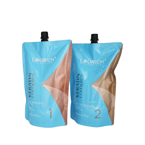 Lourich Professional Keratin Complex Blue Rebonding Kit 1250ml×2 rebounding cream & neutralizer