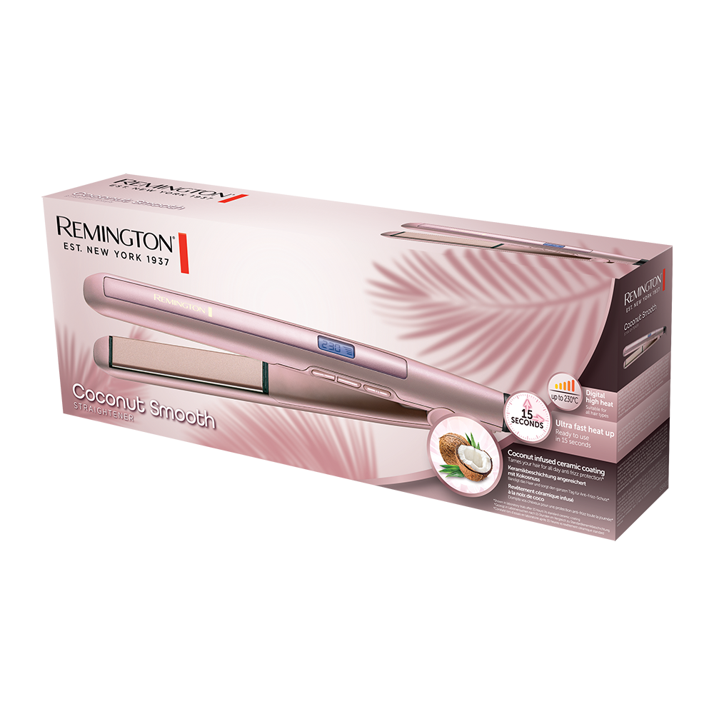REMINGTON COCONUT SMOOTH HAIR STRAIGHTENER S5901 with 1 year warranty