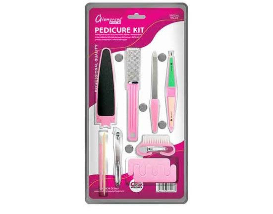 Glamorous Face Mani Pedi hand foot Tools Kit 9Pcs