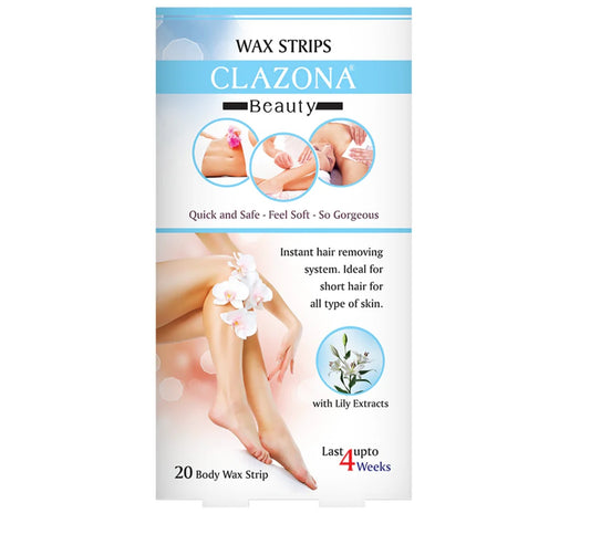 Clazona Body Wax Strips 20strips lily extracts