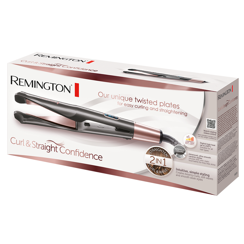 REMINGTON HAIR STRAIGHTENE CURL & STRAIGHT CONFIDENCE R S6606 with 1 year warranty