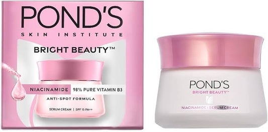 Ponds bright beauty serum cream Day Spf 15 spotless 35gm made in india
