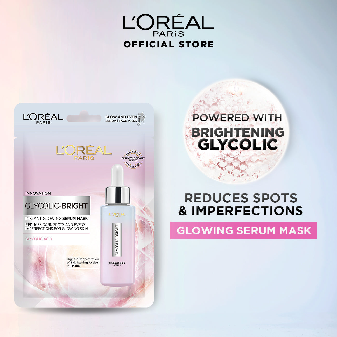 LOreal Paris - Glycolic Bright Instant Glowing Serum sheet Mask