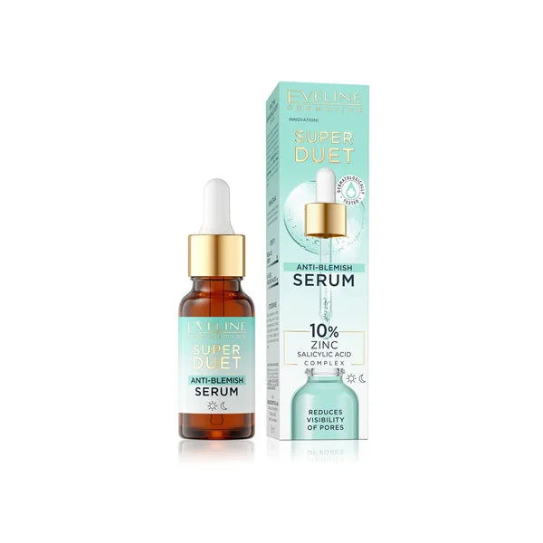 Eveline Super Duet Anti Blemish Serum - 10% Zinc & Salicylic Acid Complex 18ml