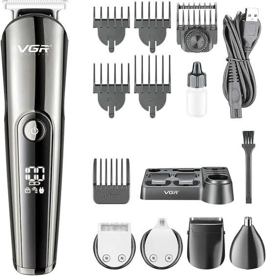 VGR model V107 Professional 11in1 IPX6 Washable Grooming Kit Trimmer for Men, 150 min Runtime