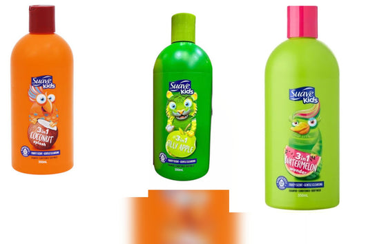 Suave kids 3in1 shampoo,cond,bath 350ml