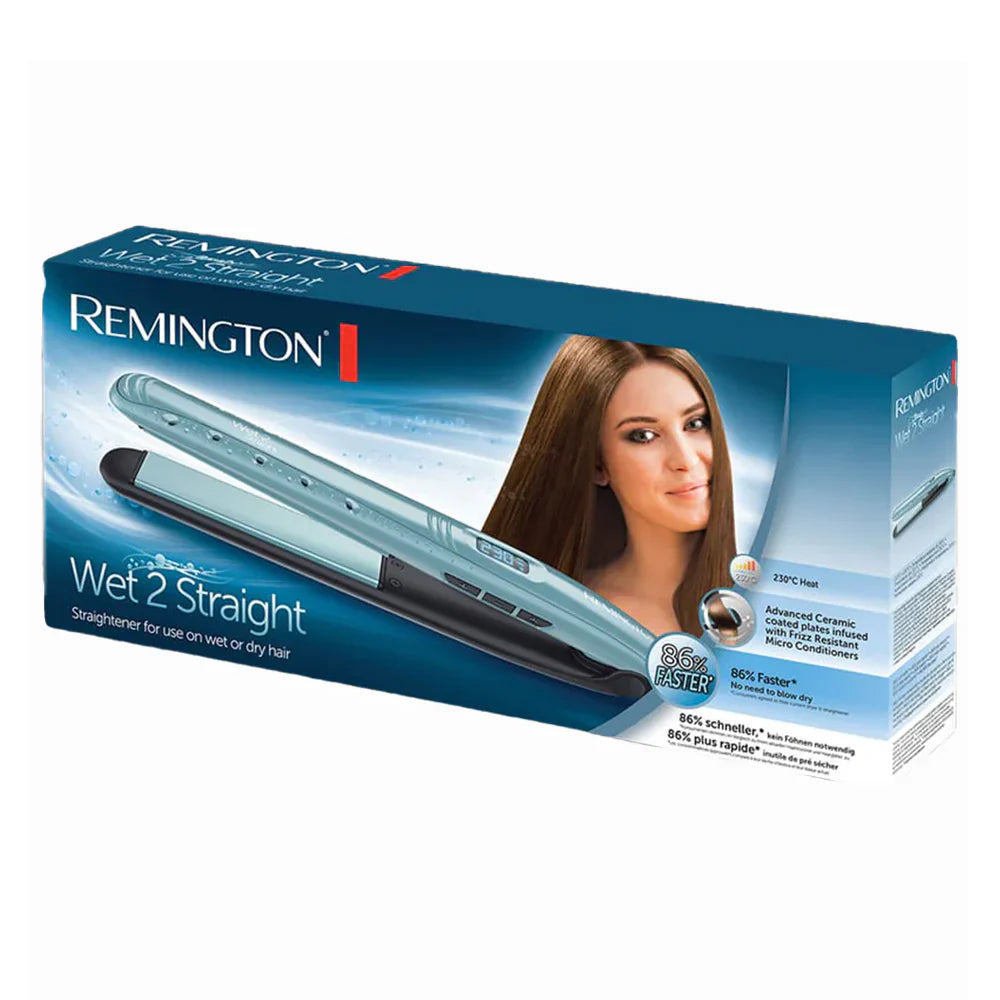 REMINGTON S7300 WET 2 STRAIGHT CERAMIC STRAIGHTENER FRIZZ RERSIST MICRO CONDITIONERS with 1 year warranty