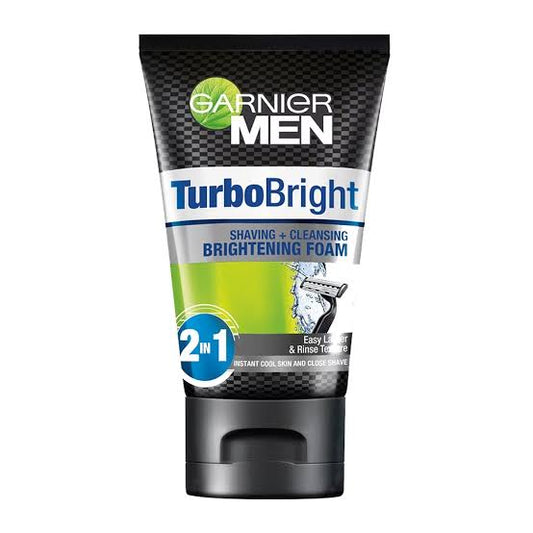 Garnier Men Turbo Bright Shaving + Cleansing Brightening Foam, 100ml
