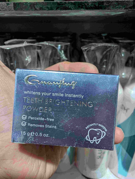 Guanjing teeth whitening tooth powder perOxide FREE Removes satin 15gm