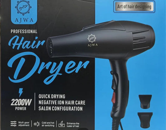 Ajwa Hair Dryer 2200W Power Professional