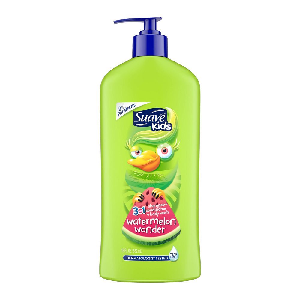 Suave watermelon wonder 3-in-1 Shampoo, Conditioner, Body Wash for Kids 532ml