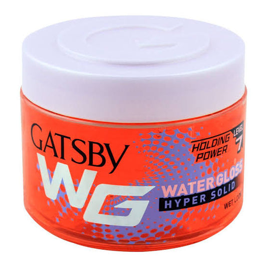 Gatsby Water Gloss Hyper Solid Holding Power level 7 Hair Gel, Wet Look 300gm