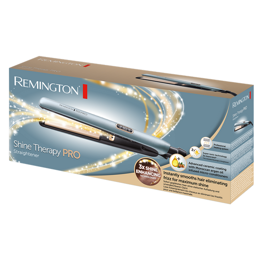 REMINGTON SHINE THERAPY PRO S9300 HAIR STRAIGHTENER with 1 year warranty