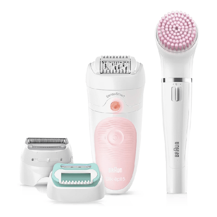 Braun beauty set SES 5875 BS legs,body & face Silk epil SensoSmart Cordless Wet & Dry epilation Beauty set with 5 extras with 1 year warranty