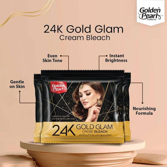 Golden Pearl 24K Gold Glam Cream Bleach sachet