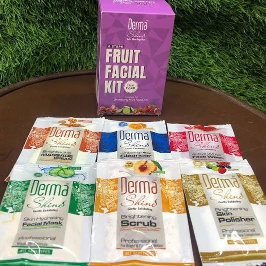 Derma Shine Fruit Facial Kit Sachet - 6 Packs