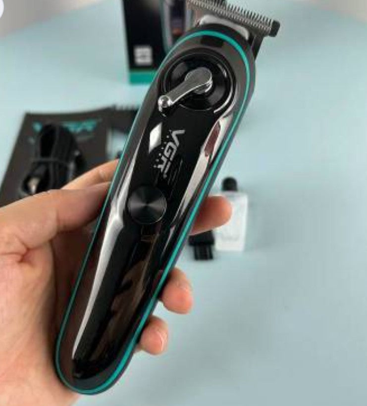 VGR V075 Hair Clipper Hair Trimmer Professional Beard Trimmer Rechargeable Cordless Electric T-Blade Zero Cutting Machine