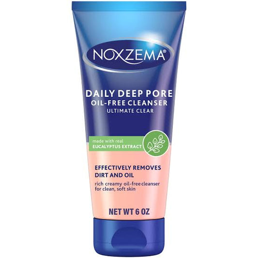Noxzema Deep Pore Facial Cleanser Cream, Daily Face Cleansing for All Skin Types170ml