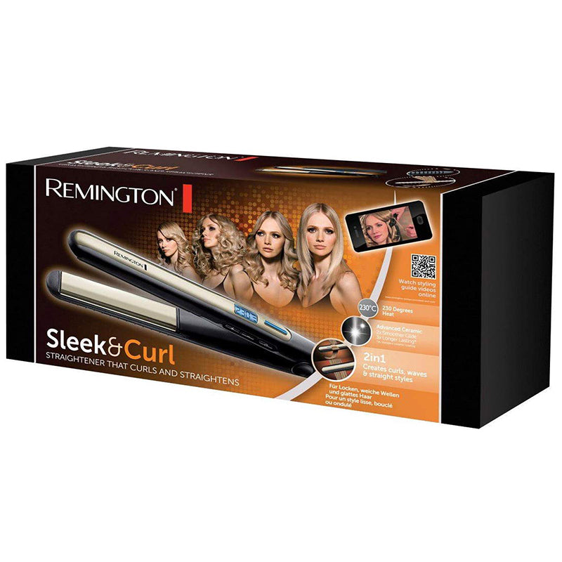 REMINGTON S6500 HAIR STRAIGHTENER SLEEK & CURL with 1 year warranty