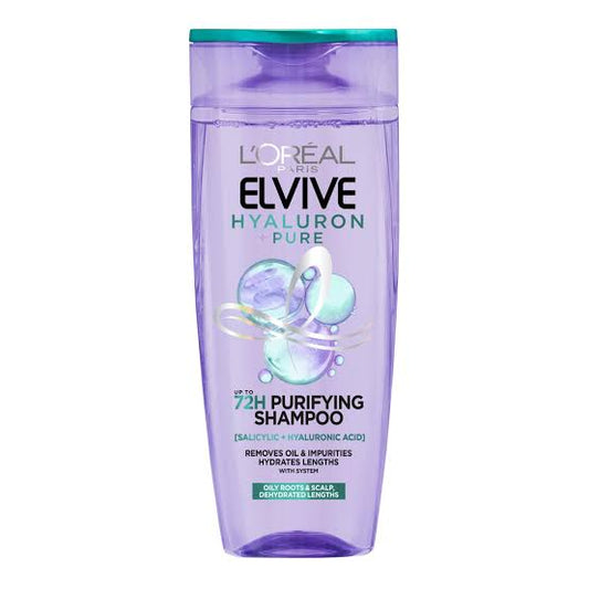 Loreal hyaluron pure shampoo 72Hrs purifying shampoo 175ml salicylic & hyaluronic acid