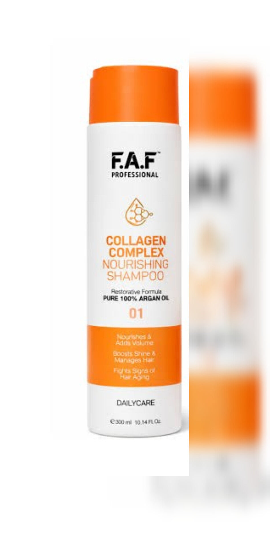 FAF Professional Collagen Complex Shampoo with Argan Oil – Nourishing & Repairing Hair Care 300ml