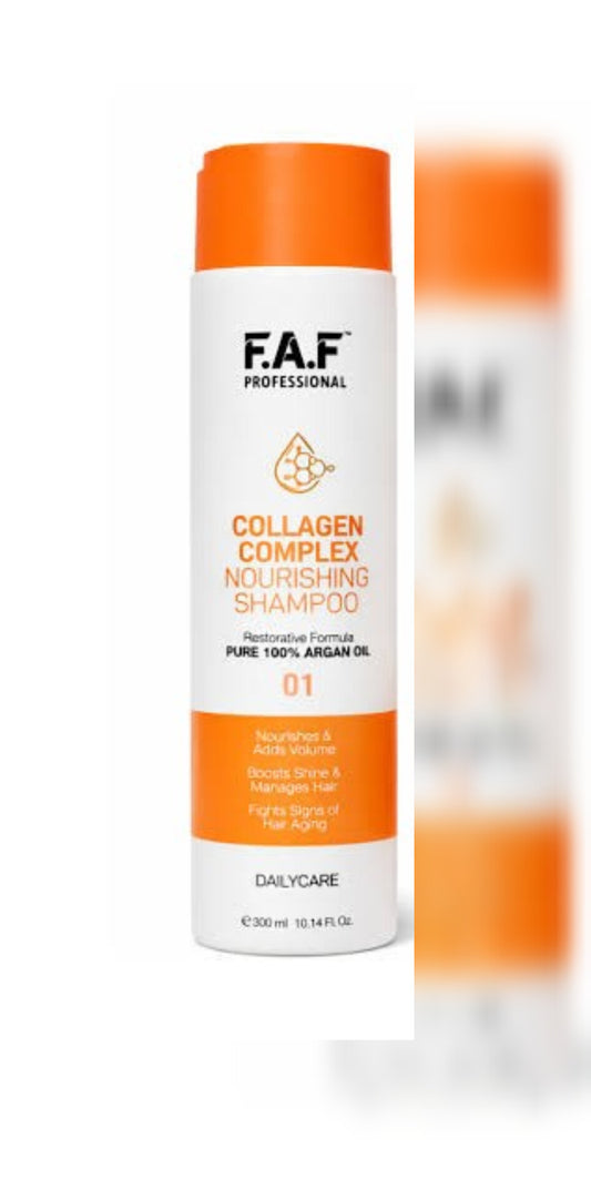 FAF Professional Collagen Complex Shampoo with Argan Oil – Nourishing & Repairing Hair Care 300ml