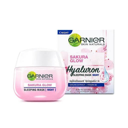 Garnier Sakura Glow Sleeping Mask 50ml – Brightening Night Cream