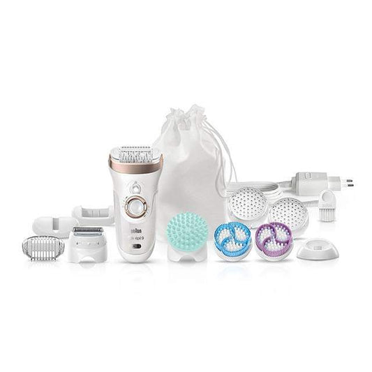 Braun Silk-épil 9 SkinSpa 9-961V Wet & Dry Epilator for Women with 3 exfoliation brushes & 12 extras inclusive with 1 year warranty