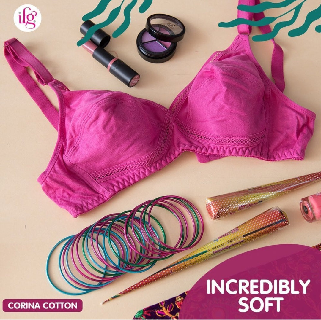Purchase IFG Corina Cotton Bra, Pink Online at Best Price in Pakistan 