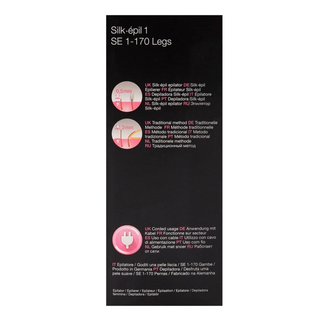 Braun Silk epil 1 1170 with 1 year warranty