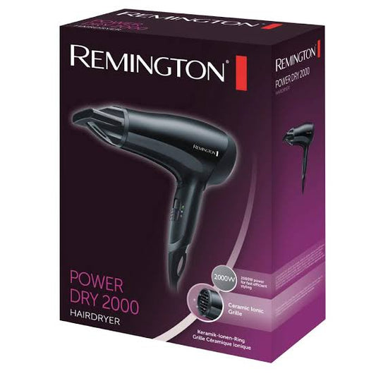 Remington D3010 Power Dry Hair Dryer 2000W with 1 year Warranty